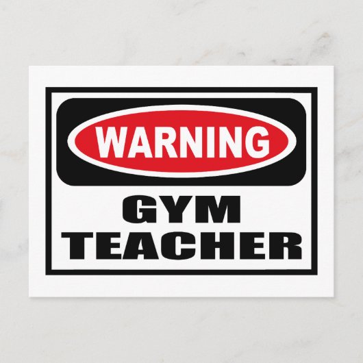 Waarschuwing GYM-Briefkaart Briefkaart (Voorkant)