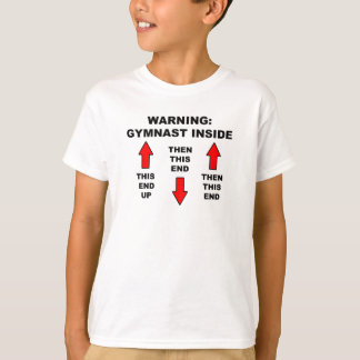 Waarschuwing" Gymnast Inside Kinder T-Shirt