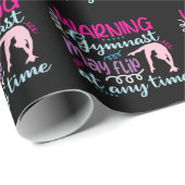 Waarschuwing Gymnast kan op elk moment omdraaien Cadeaupapier (Rol Hoek)