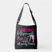 Waarschuwing Gymnast kan op elk moment omdraaien Crossbody Tas (Voorkant)