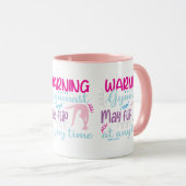 Waarschuwing Gymnast kan op elk moment omdraaien Mok (Voorkant rechts)