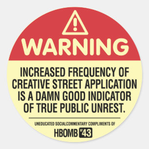 Waarschuwing H-bom Ronde Sticker