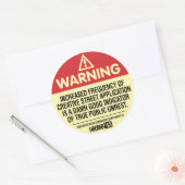 Waarschuwing H-bom Ronde Sticker (Envelop)