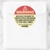 Waarschuwing H-bom Ronde Sticker (Tas)