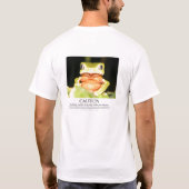 Waarschuwing: hallucinogene kikker t-shirt (Achterkant)