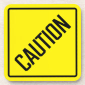 Waarschuwing hard plastic Onderzetter (Voorkant)