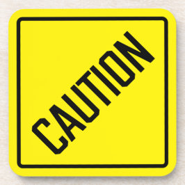 Waarschuwing hard plastic Onderzetter