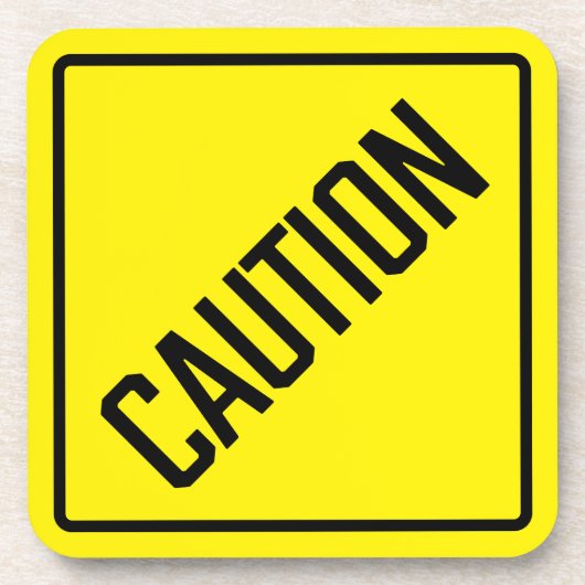 Waarschuwing hard plastic Onderzetter (Voorkant)