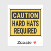 Waarschuwing Harde Petten vereist Sticker (Vel)