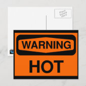 waarschuwing heet briefkaart (Voorkant / Achterkant)