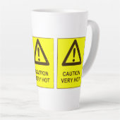 Waarschuwing - Heet Latte Kopje Mok (Rechterhoek)