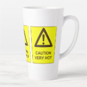 Waarschuwing - Heet Latte Kopje Mok (Rechts)