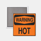 waarschuwing heet magneet (Voorkant / Achterkant)