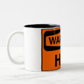 waarschuwing heet tweekleurige koffiemok (Links)