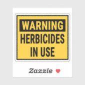 Waarschuwing Herbiciden in gebruik Sticker (Vel)