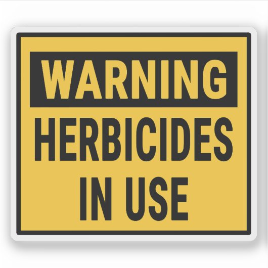 Waarschuwing Herbiciden in gebruik Sticker (Voorkant)