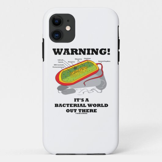 Waarschuwing! Het is een bacteriële wereld daarbui Case-Mate iPhone Case (Achterkant)
