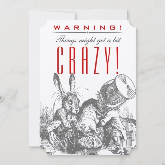 WAARSCHUWING! Het kan een beetje CRAZY zijn. Mad H Kaart (Voorkant)
