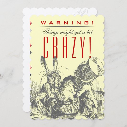 WAARSCHUWING! Het kan een beetje CRAZY zijn. Mad H Kaart (Voorkant / Achterkant)