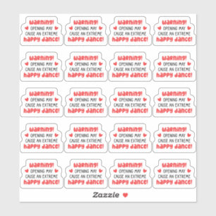 Waarschuwing! Het openen kan een extreme gelukkige Sticker