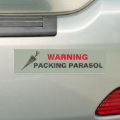WAARSCHUWING: Het verpakken van Parasol Bumperstic Bumpersticker (Op auto)