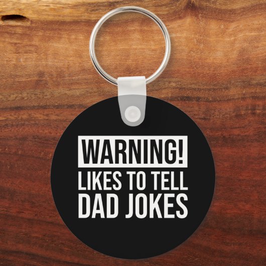 Waarschuwing! Hij vertelt papa Jokes Sleutelhanger (Voorkant)