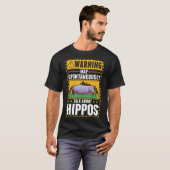 Waarschuwing Hippo Hippopotamus 2 T-shirt (Voorkant volledig)