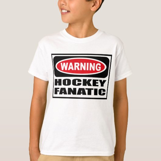 Waarschuwing HOCKEY FANATIC Kind T-Shirt (Voorkant)