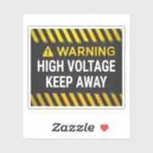 Waarschuwing Hoge Spanning Blijf Weg Bord Sticker (Vel)