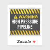 Waarschuwing Hogedrukleiding Sticker (Vel)