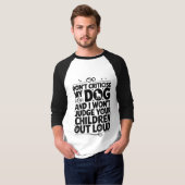 Waarschuwing hondeneigenaar t-shirt (Voorkant volledig)