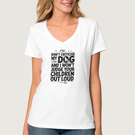 Waarschuwing hondeneigenaar t-shirt (Voorkant)