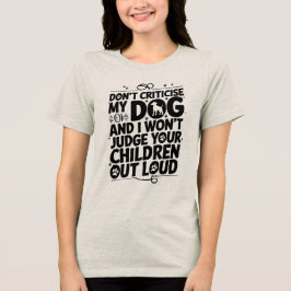Waarschuwing hondeneigenaar Tri-Blend shirt