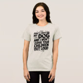 Waarschuwing hondeneigenaar Tri-Blend shirt (Voorkant volledig)