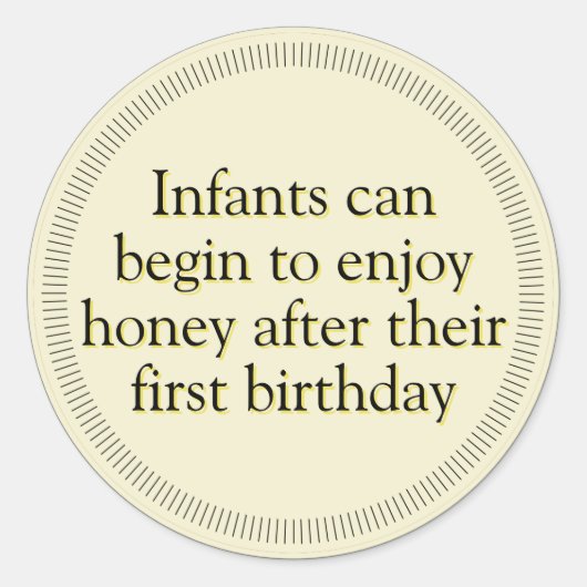 Waarschuwing honing Baby donker amberkleurige stic Ronde Sticker (Voorkant)