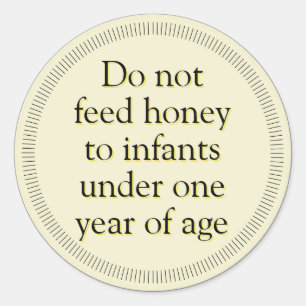 Waarschuwing honing Baby Ronde Sticker