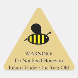 Waarschuwing honingbijen Baby Gold Sticker