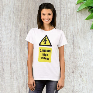 Waarschuwing Hoogspanning Waarschuwingsbord T-shirt