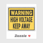 Waarschuwing Hoogspanning weghouden Sticker (Vel)