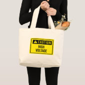 Waarschuwing Hoogspanningssignaal Grote Tote Bag (Voorkant (product))