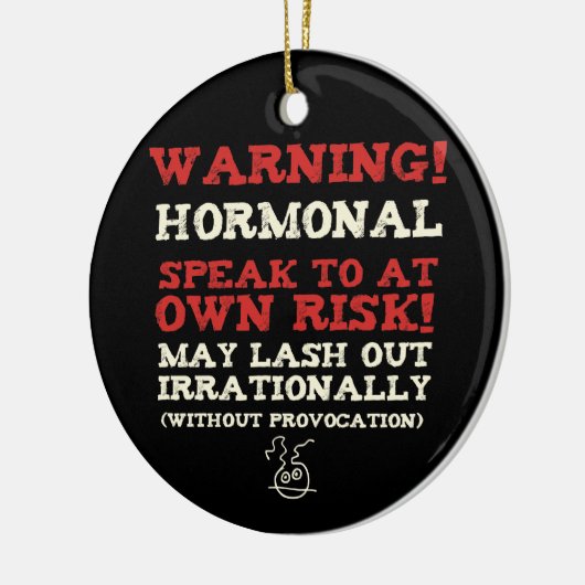 Waarschuwing! Hormonal Keramisch Ornament (Links)