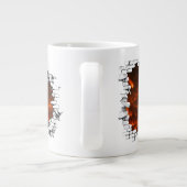 Waarschuwing Hot Coffee Funny Volcano Lava Mok (Achterkant)