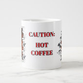 Waarschuwing Hot Coffee Funny Volcano Lava Mok (Voorkant)