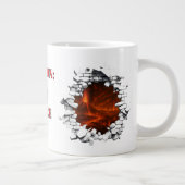 Waarschuwing Hot Coffee Funny Volcano Lava Mok (Rechts)