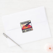 Waarschuwing: Hot Surface -Handvat met zorg | STIC Vierkante Sticker (Envelop)