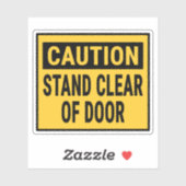 Waarschuwing Houd Afstand Van Deur Sticker (Vel)