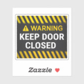Waarschuwing Houd Deur Gesloten Sticker (Vel)