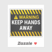 Waarschuwing Houd handen weg Sticker (Vel)