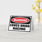 WAARSCHUWING HOUDT VAN DRAG RACING WENSKAART KAART (Gele Bloem)