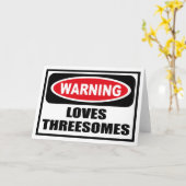 WAARSCHUWING HOUDT VAN HET WENSKAART VAN THREESOME KAART (Gele Bloem)